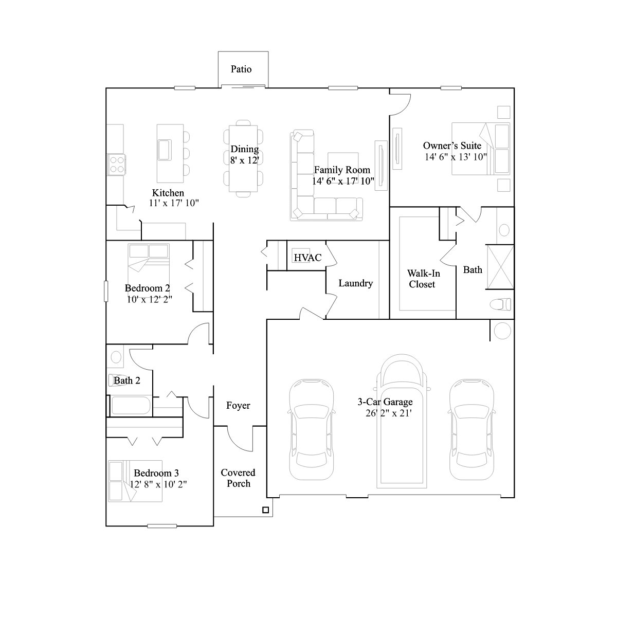 The Cuphea floor plan