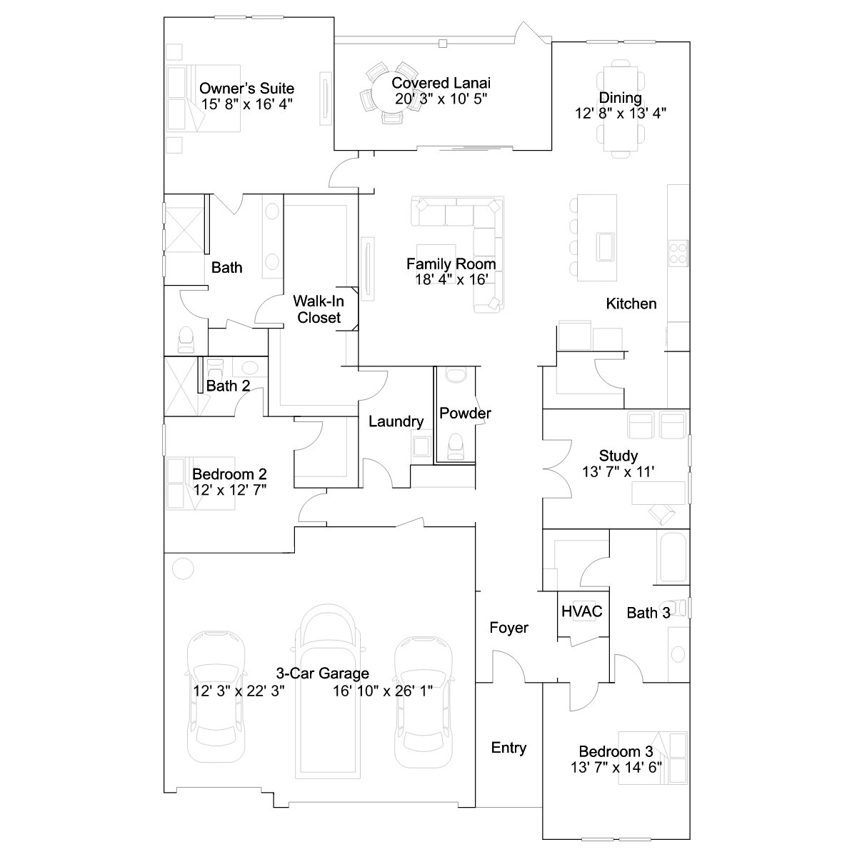 The Strawflower floor plan