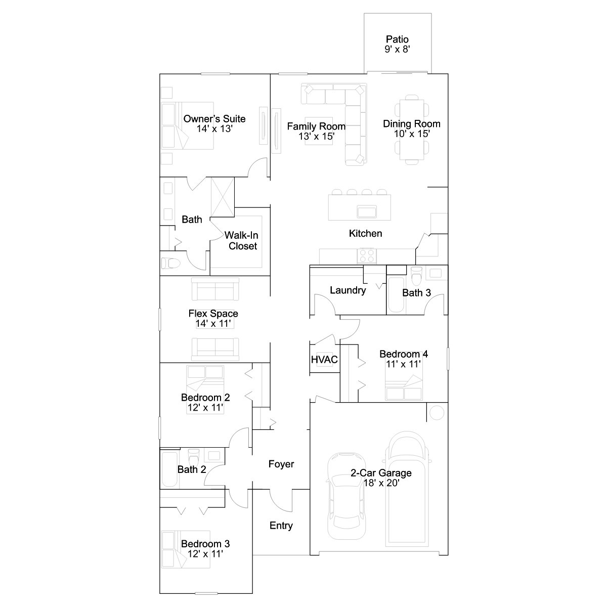 The Lyrebird floor plan