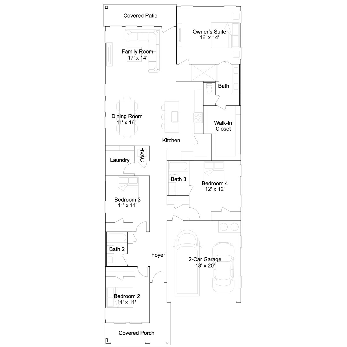The Cinnabar floor plan
