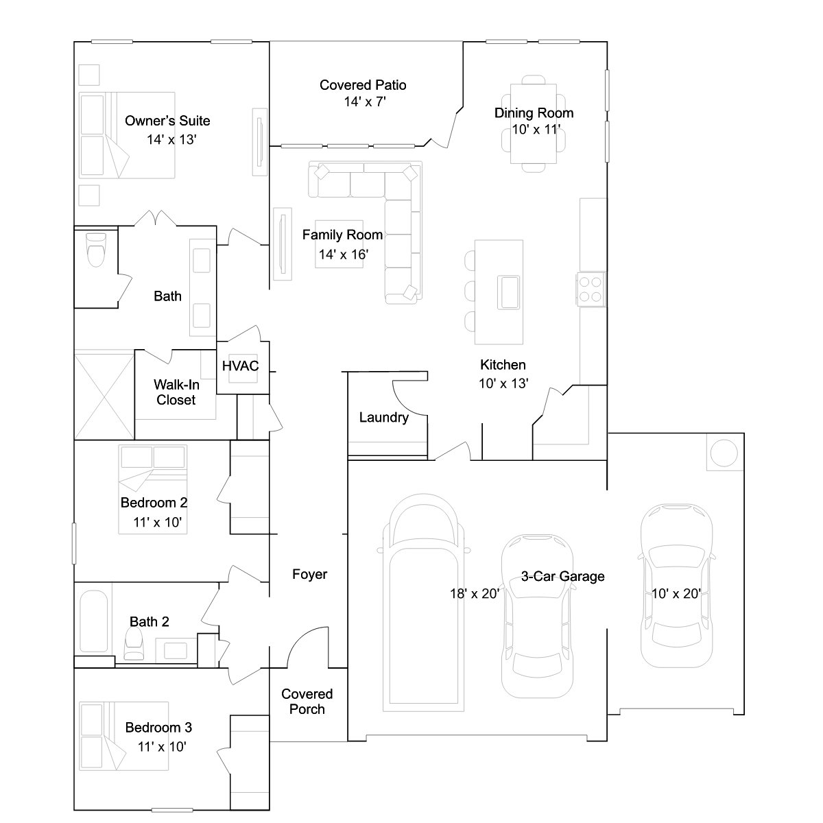 The Buckskin floor plan