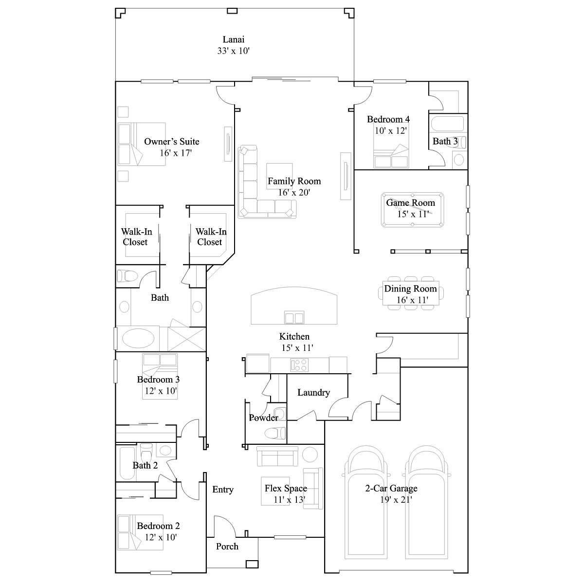 The Barque floor plan