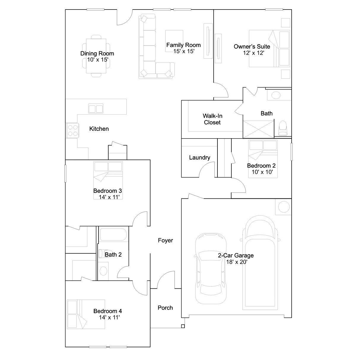 The Honeyguide floor plan