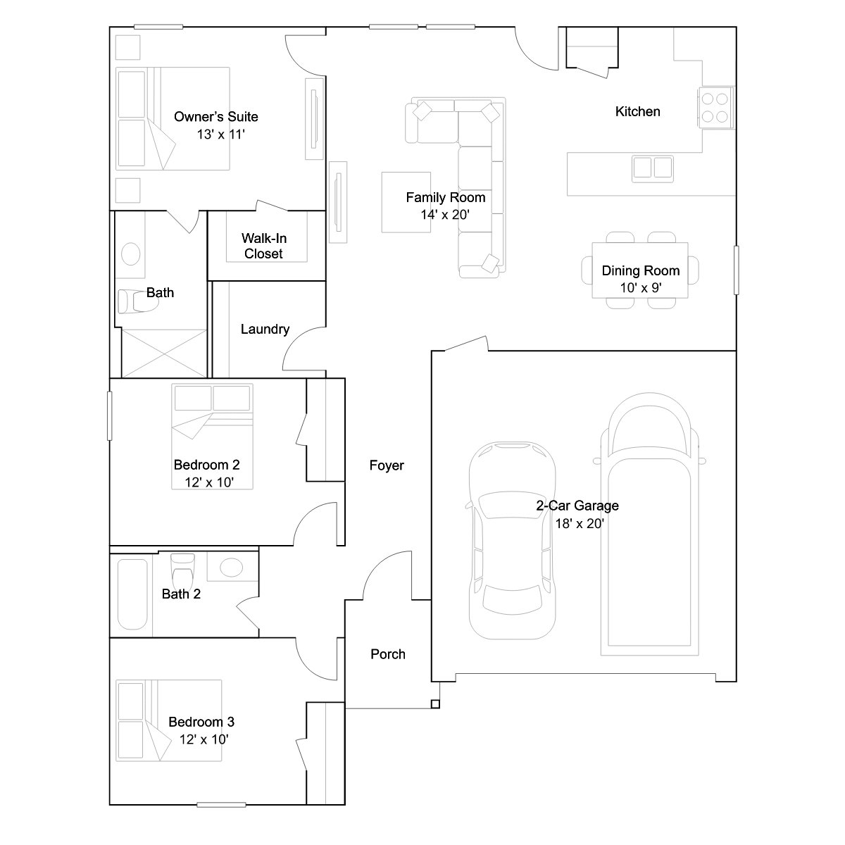 The Libeccio floor plan