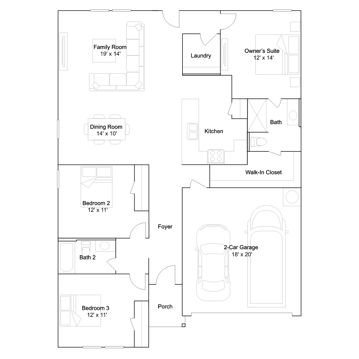 The Bellbird floor plan
