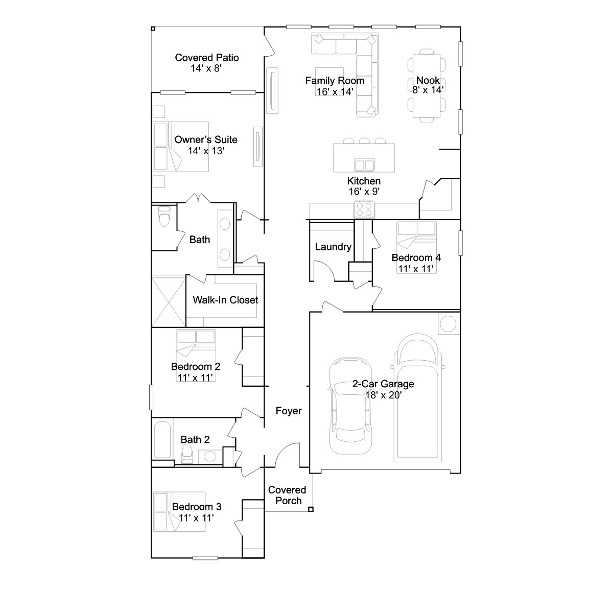 The Firespike floor plan