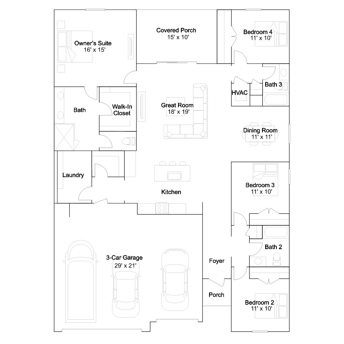 The Woodstar floor plan