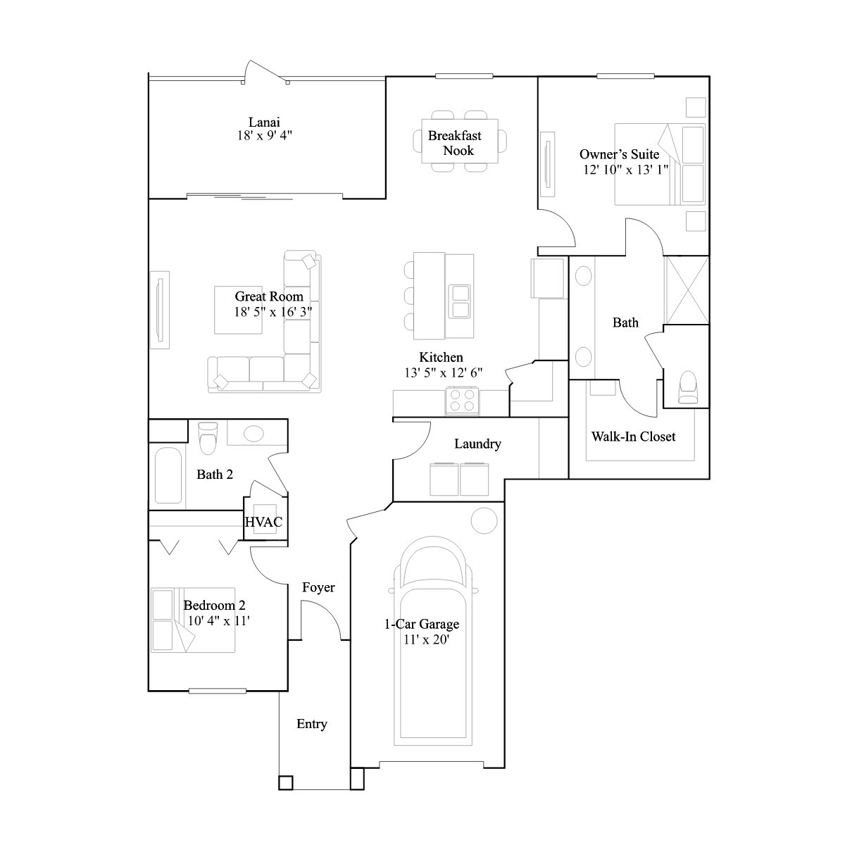 The Avior floor plan