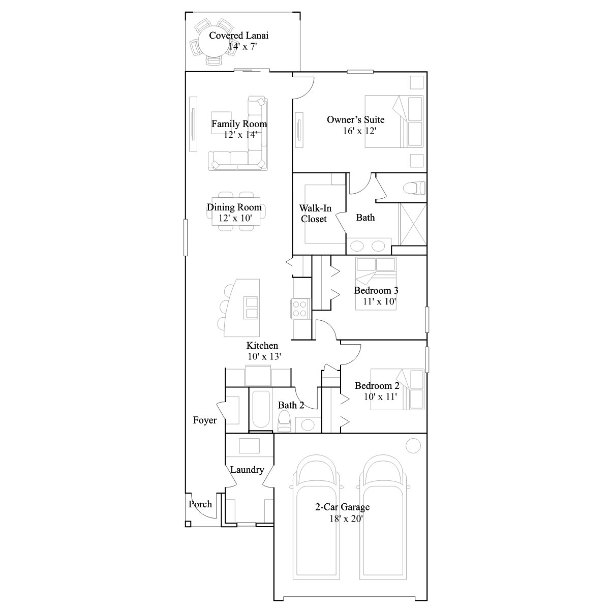 The Woodlark floor plan