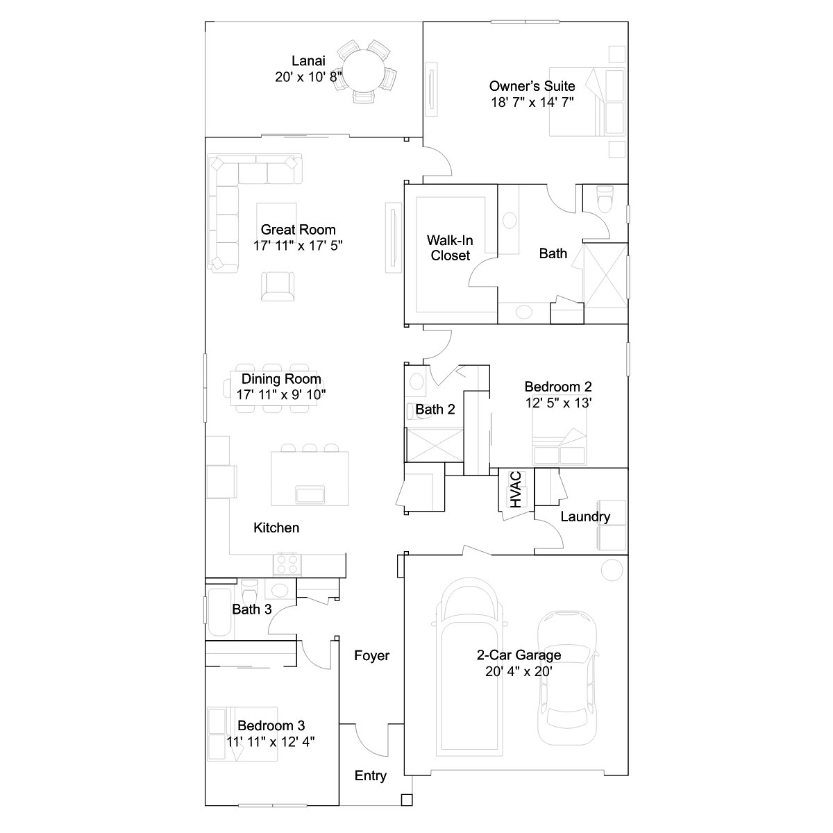 The Eastern Bluebird floor plan