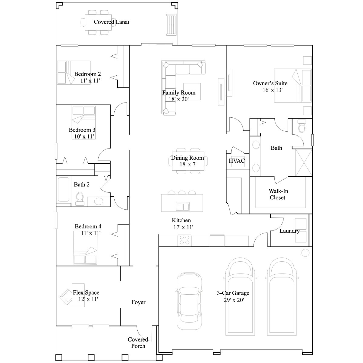 The Ocelot floor plan